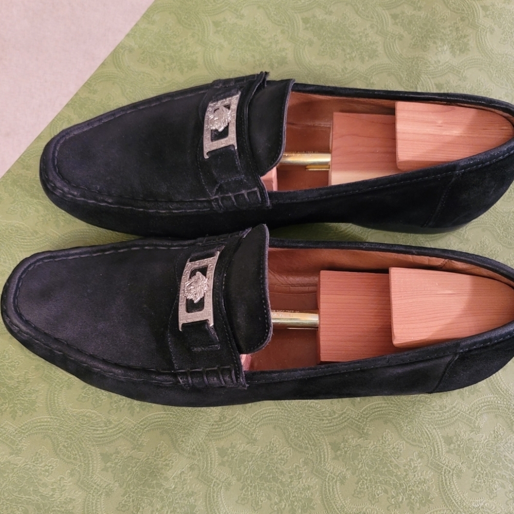 VERSACE SUEDE DRIVING LOAFER SIZE 11 VERSACE  US SIZE 12